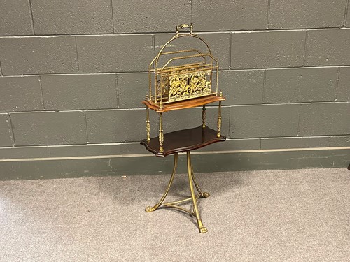 Lot 786 - An Edwardian mahogany magazine rack with...