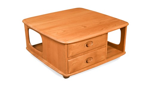 Lot 287 - An Ercol elm 'Pandora's Box' coffee table, model 735