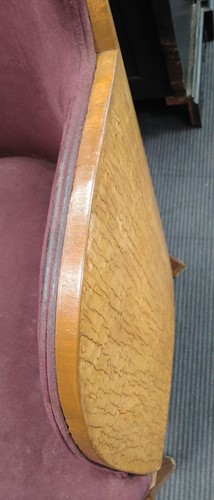 Lot 237 - In the manner of Harry & Lou Epstein, a set of six Art Deco walnut cloud-back dining chairs