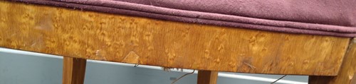 Lot 237 - In the manner of Harry & Lou Epstein, a set of six Art Deco walnut cloud-back dining chairs
