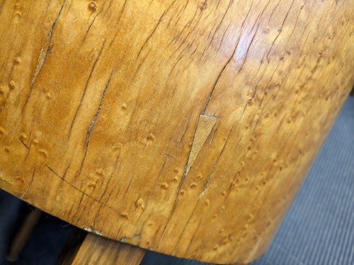 Lot 237 - In the manner of Harry & Lou Epstein, a set of six Art Deco walnut cloud-back dining chairs