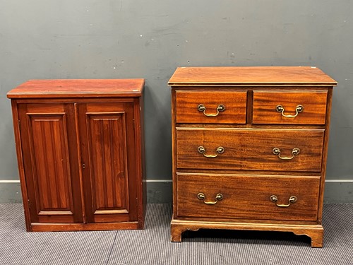 Lot 838 - A 20th century mahogany George III style chest...