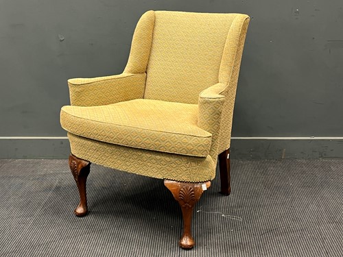 Lot 840 - A George I style walnut wing armchair circa...