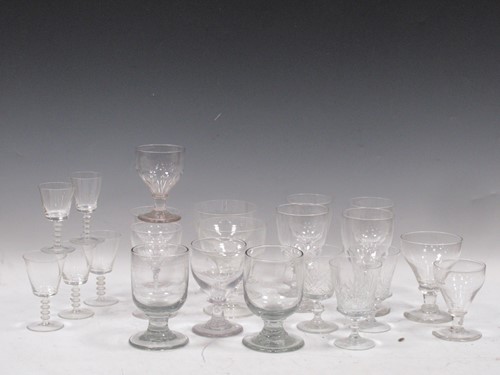 Lot 88 - Assorted glassware including rummers and six...