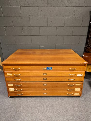 Lot 808 - A modern plan chest in two parts 79cms x...