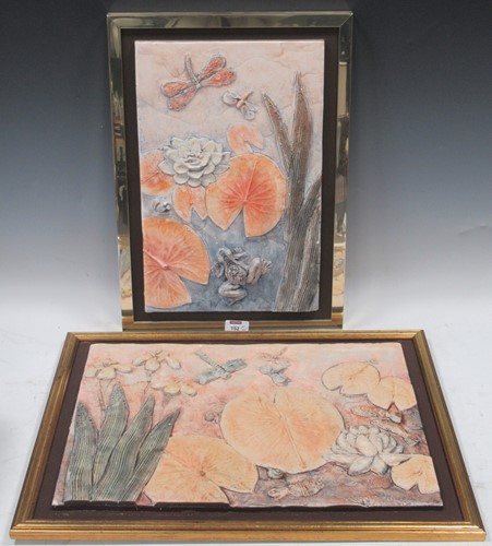 Lot 152 - Bernard Rooke, two plaster relief plaques,...