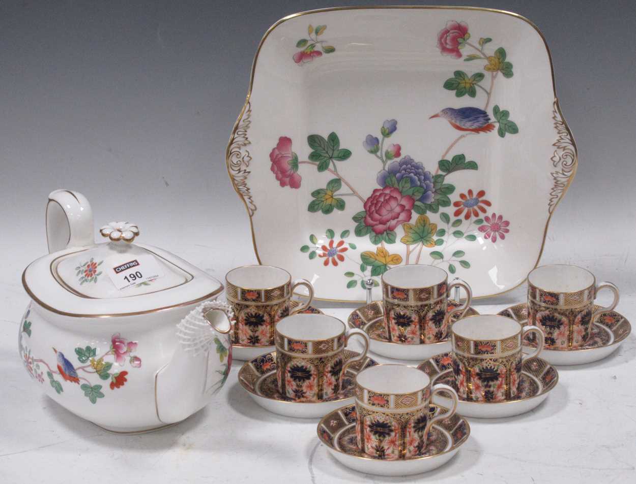 Lot 190 - A set of six Royal Crown Derby Imari pattern...