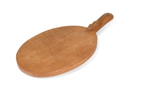 Lot 124 - Robert 'Mouseman' Thompson, an oak cheese board