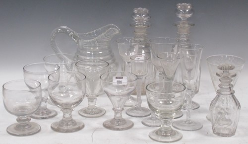 Lot 184 - A collection of six twist stem glasses in...