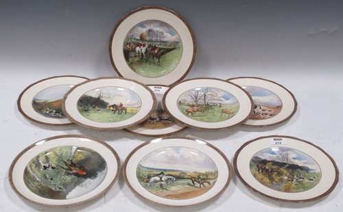 Lot 212 - Lionel Edwards for Copeland, nine hunting plates