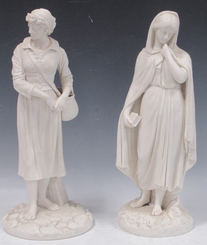 Lot 40 - A 19th century Parian figure of Highland Mary,...