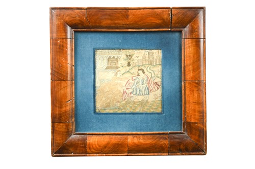 Lot 449 - A stumpwork panel, 17th century