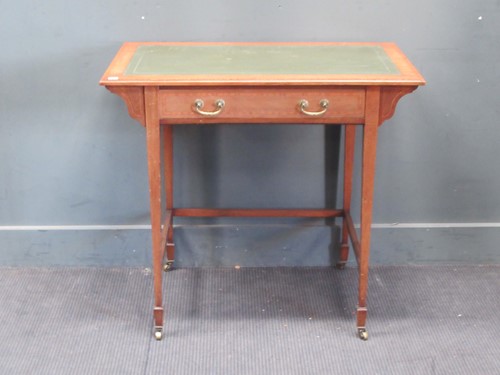 Lot 659 - An Edwardian small leather topped writing...