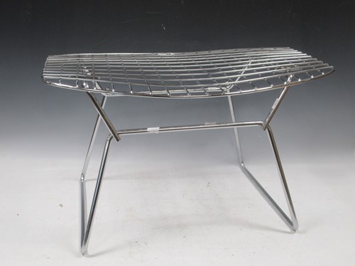 Lot 802 - After Harry Bertoia, a wire work footstool...