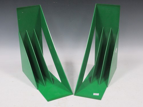 Lot 57 - A pair of Heller green plastic LP holders,...