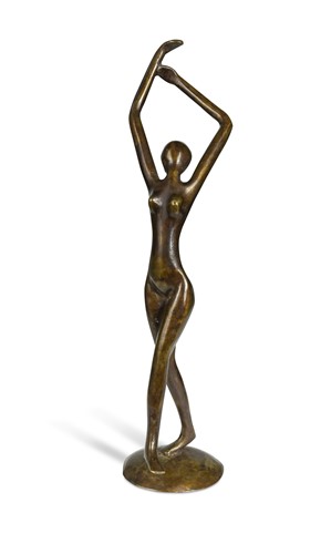 Lot 87 - A small bronze model of a dancer