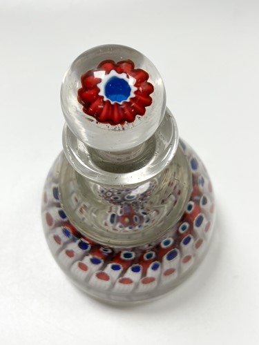 Lot 1 - An Old English millefiori glass inkwell