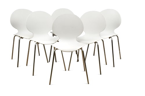 Lot 301 - Galvano Technica, a set of six Italian stacking chairs