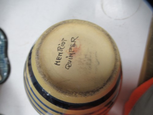 Lot 72 - A Bourne Denby two handled blue glaze vase,...