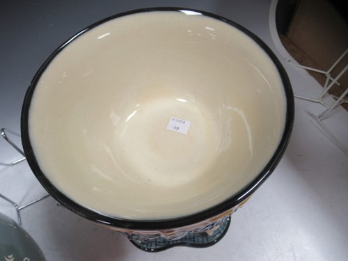 Lot 72 - A Bourne Denby two handled blue glaze vase,...