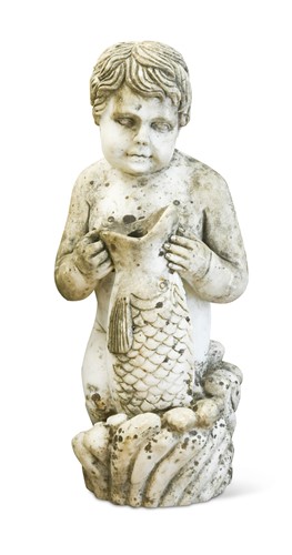 Lot 599 - A marble water fountain, 20th century