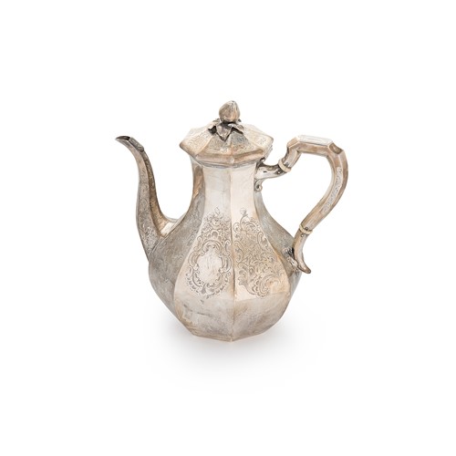 Lot 603 - A Victorian silver coffee pot, mark of William Ker Reid