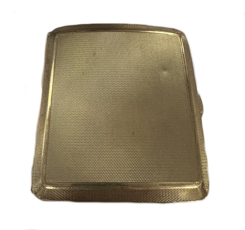 Lot 489 - A George V 9ct gold pocket cigarette case