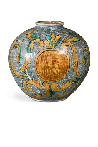 Lot 401 - A Sicilian faience jar