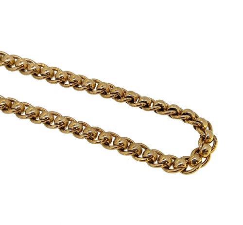 Lot 250 - A 9ct gold roller ball chain