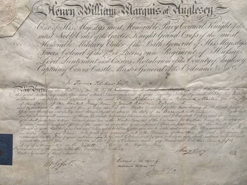 Lot 446 - Two documents relating to Lieutenant Francis...