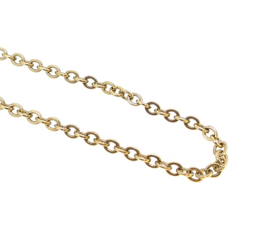 Lot 255 - A 9ct gold belcher chain