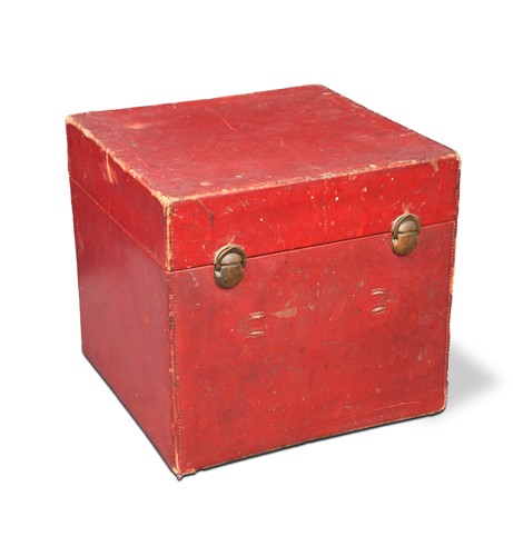 Lot 123 - Louis Vuitton, a red leather box, early 20th century