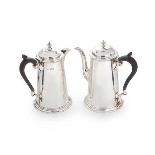 Lot 631 - An Edward VII silver 2-piece café-au-lait set