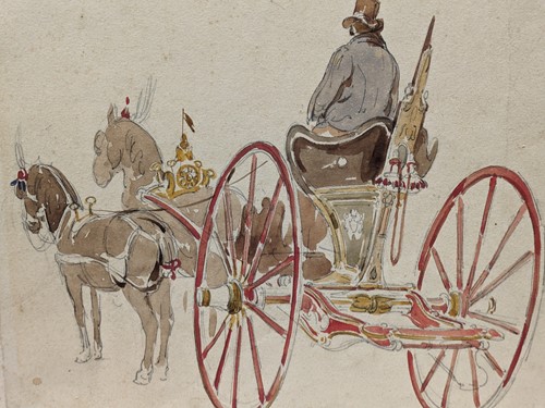 Lot 585 - Three watercolours of Continental subjects to...