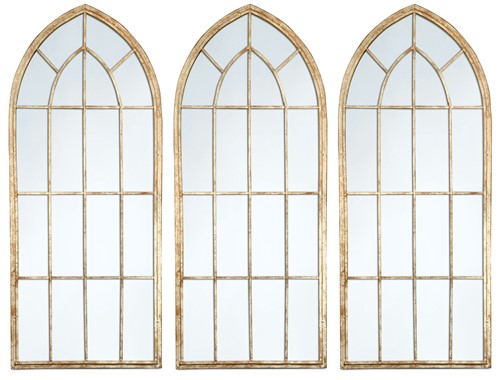 Lot 474 - Three gothic style wall mirrors