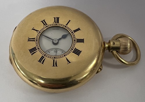 Lot 354 - Charles Frodsham, London - A fine George V 18ct gold half hunter pocket watch