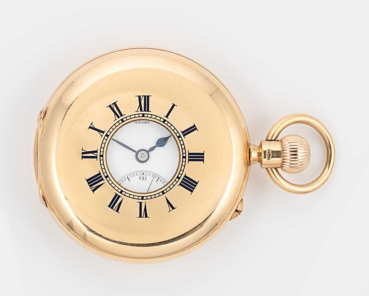 Lot 354 - Charles Frodsham, London - A fine George V 18ct gold half hunter pocket watch