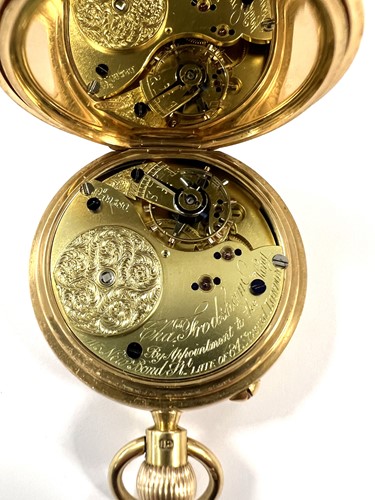 Lot 354 - Charles Frodsham, London - A fine George V 18ct gold half hunter pocket watch