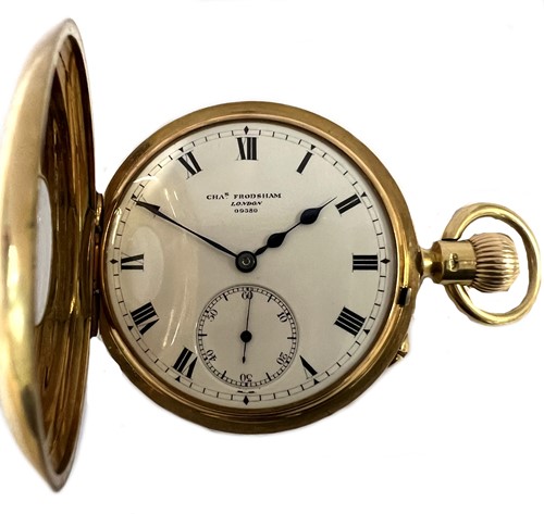 Lot 354 - Charles Frodsham, London - A fine George V 18ct gold half hunter pocket watch