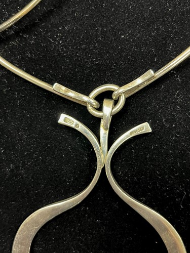 Lot 185 - Agnete Dinesen for Anton Michelsen, a Danish silver and enamel necklace