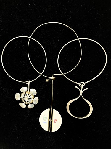 Lot 185 - Agnete Dinesen for Anton Michelsen, a Danish silver and enamel necklace