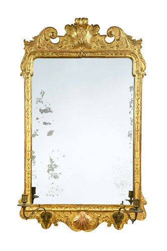 Lot 478 - A George II giltwood wall mirror