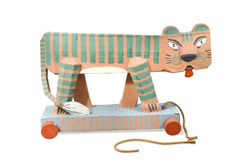 Lot 106 - Tom Karen, a large painted card model of a tiger