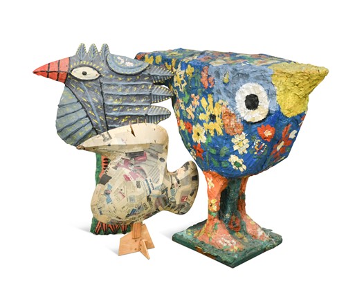 Lot 107 - Tom Karen, a large painted plaster model of a bird