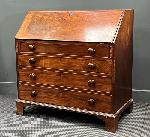 Lot 693 - A 19th century mahogany bureau, 108 x 108 x 56cm