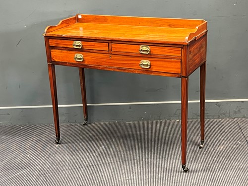 Lot 364 - A Regency satinwood side table, altered to a...