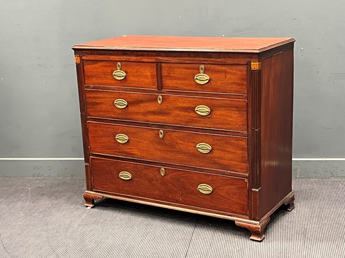 Lot 705 - A 19th century mahogany north country chest of...