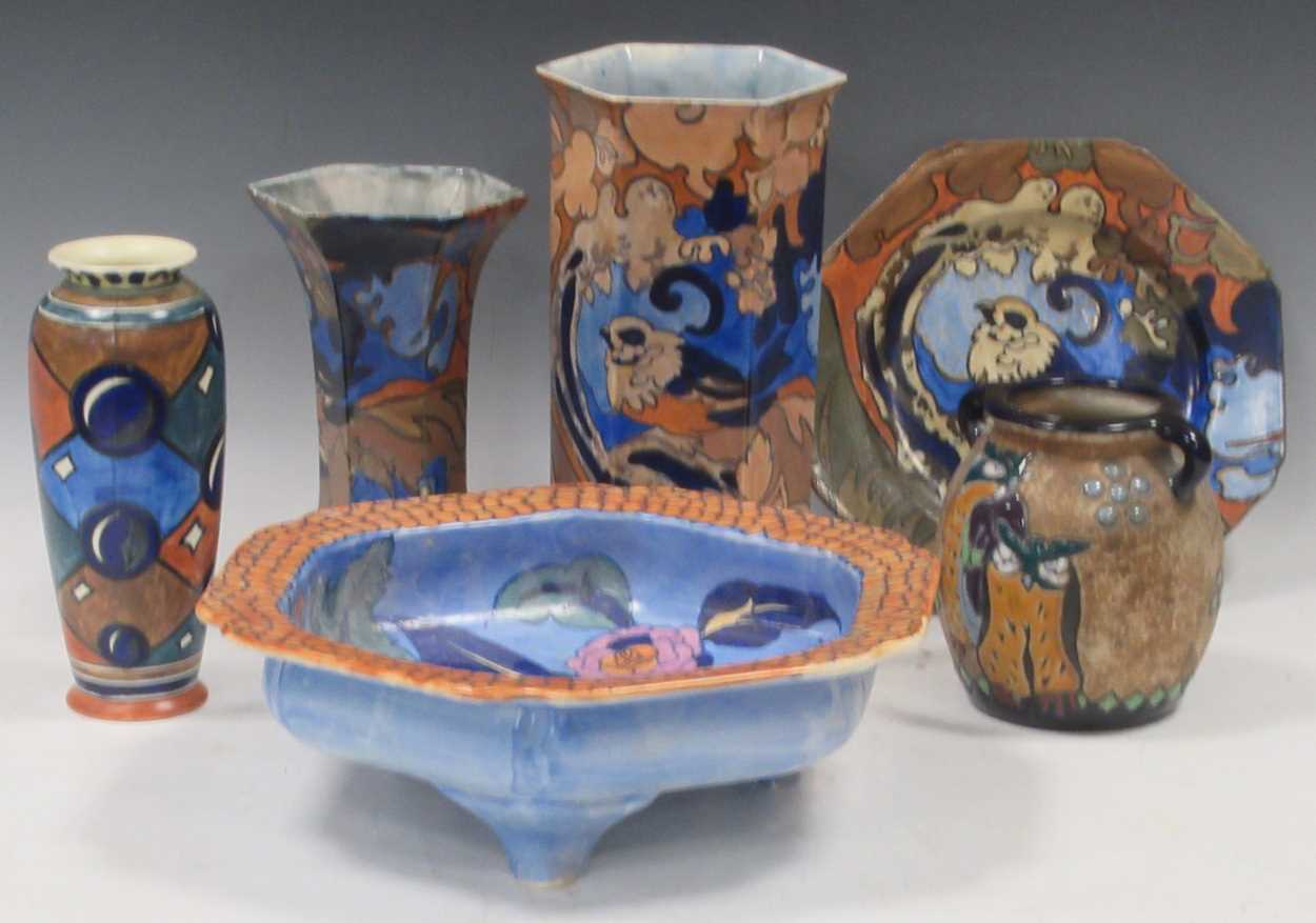 Lot 13 - A group of Bursley pottery