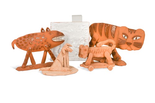 Lot 104 - Tom Karen, a group of terracotta models