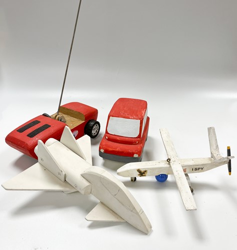 Lot 98 - Tom Karen, a group of mostly wooden models and toys